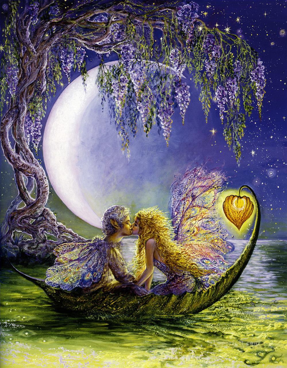 JW romance wisteria moon Fantasy Oil Paintings